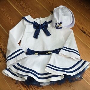 Nautical Sailor Costume for Kids - White and Blue